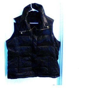 Women's Talbot's satin black vest